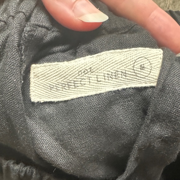 Deepest black NPL Marseille skirt with brass snaps - Picture 2 of 2